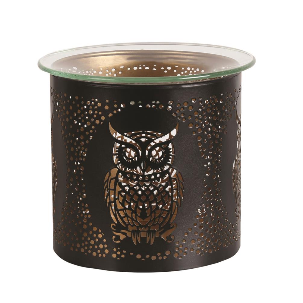 Aroma Black & Gold Owl Jar Sleeve & Wax Melt Warmer Extra Image 1